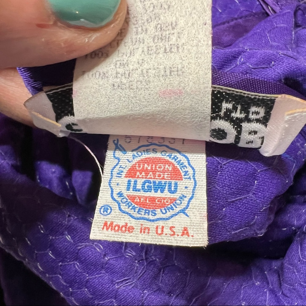 GlenRob Purple Sequined Sheath Dress Bodycon Low-Cut Back Size 7/8 Vintage 90’s - Picture 8 of 17